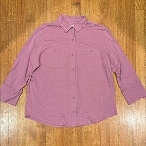 Sonoma Lavender Button-Up Shirt Size Medium